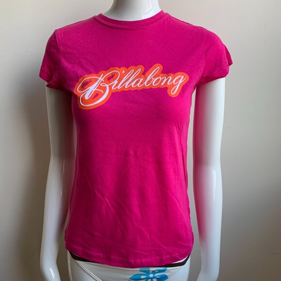 Billabong hot pink logo graphic t-shirt - Picture 1 of 3